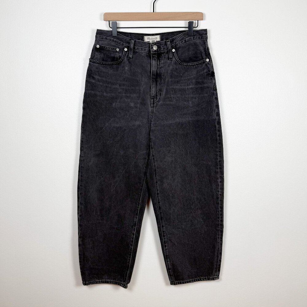 Madewell Balloon Jeans Washed Black Size 29